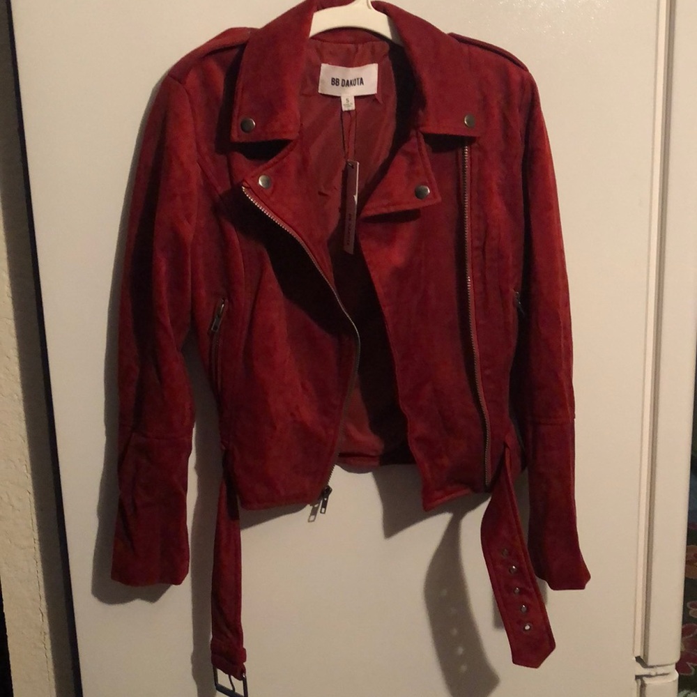 BB DAKOTA red suede jacket